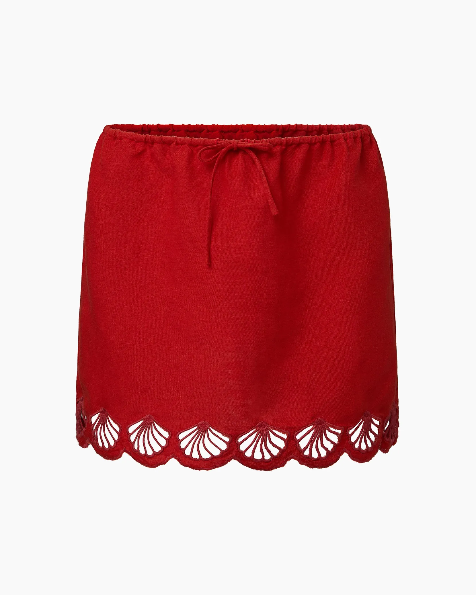 Air Linen Scallop Mini Skirt sold by Onia product image thumbnail 2