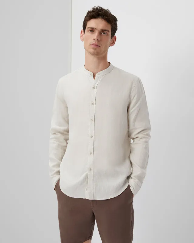 Mandarin Collar Linen Shirt sold by Onia