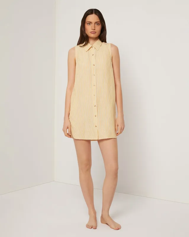 Air Linen Sleeveless Shirtdress sold by Onia