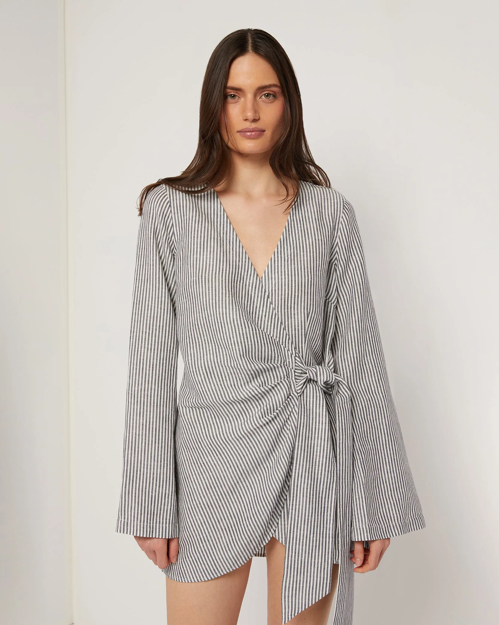 Air Linen Wrap Dress sold by Onia product image thumbnail 3