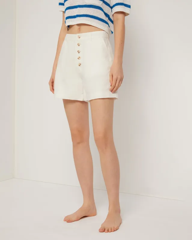 Air Linen Boyfriend Short sold by Onia