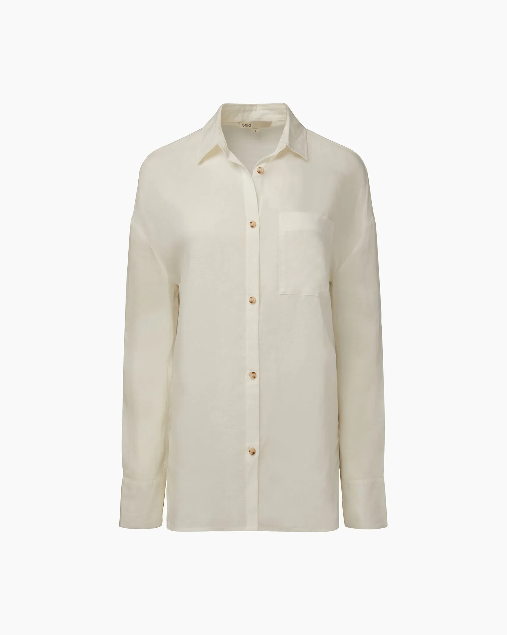 Air Linen Boyfriend Shirt sold by Onia product image thumbnail 2