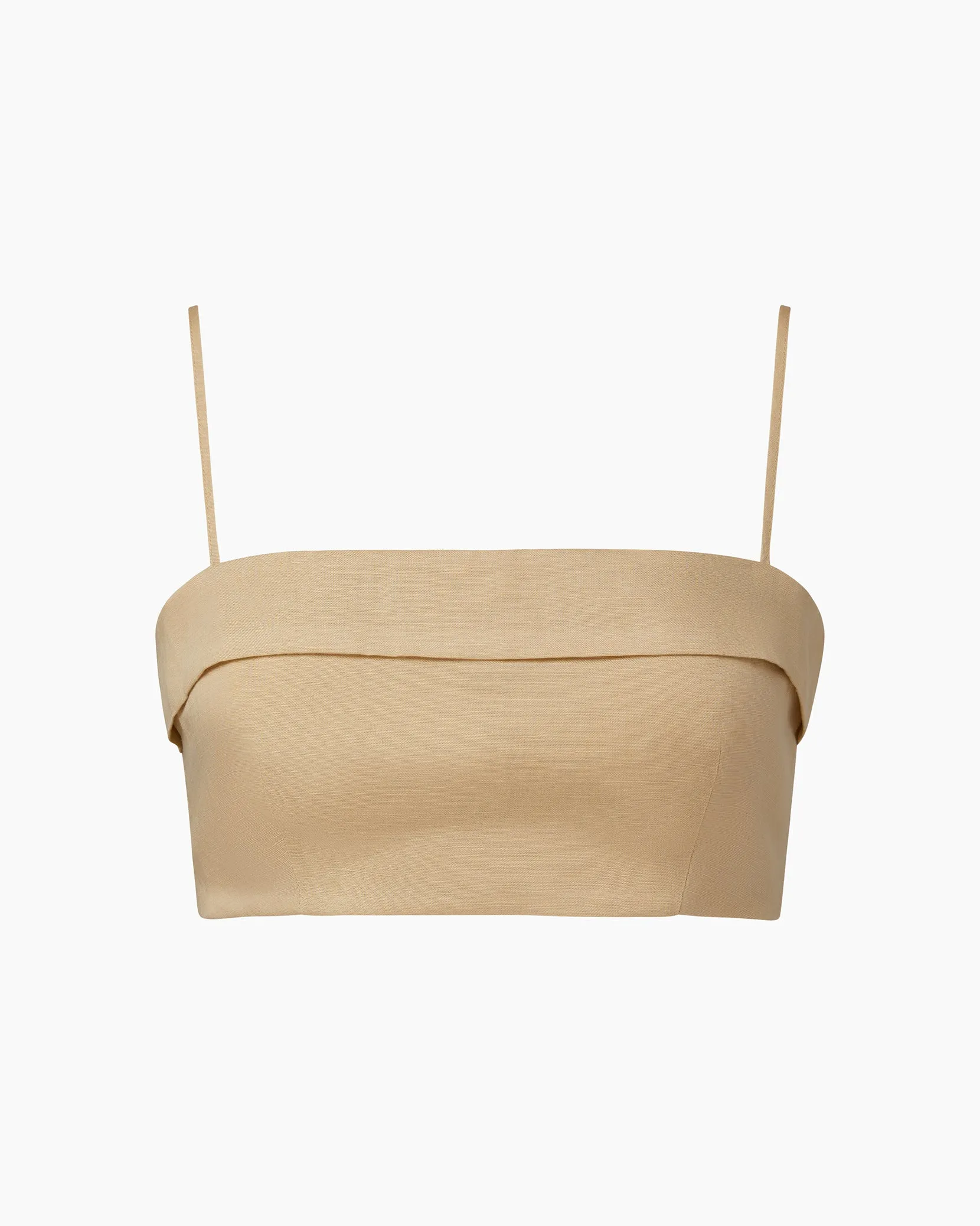 Air Linen Foldover Cropped Top sold by Onia product image thumbnail 2