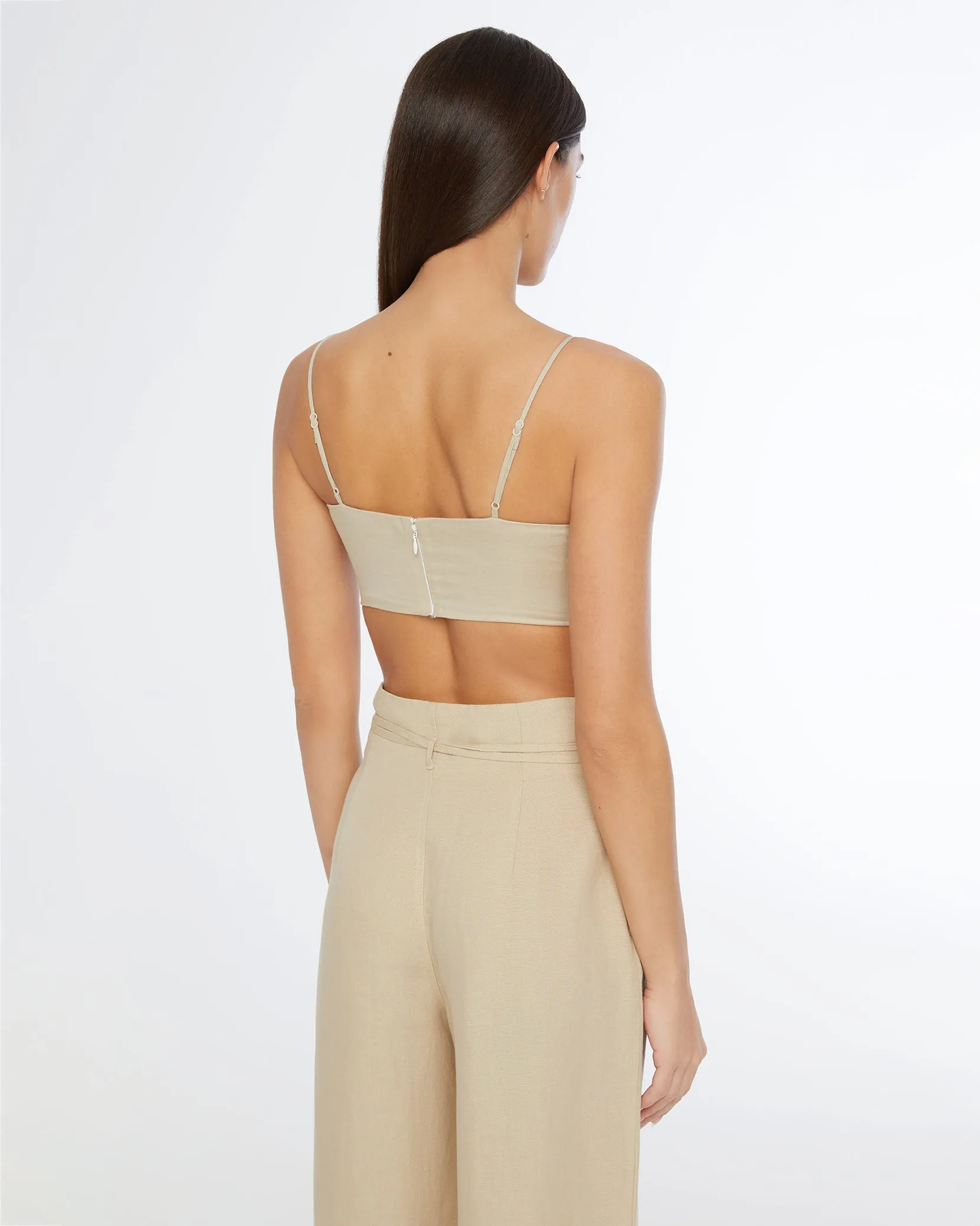 Air Linen Foldover Cropped Top sold by Onia product image thumbnail 4