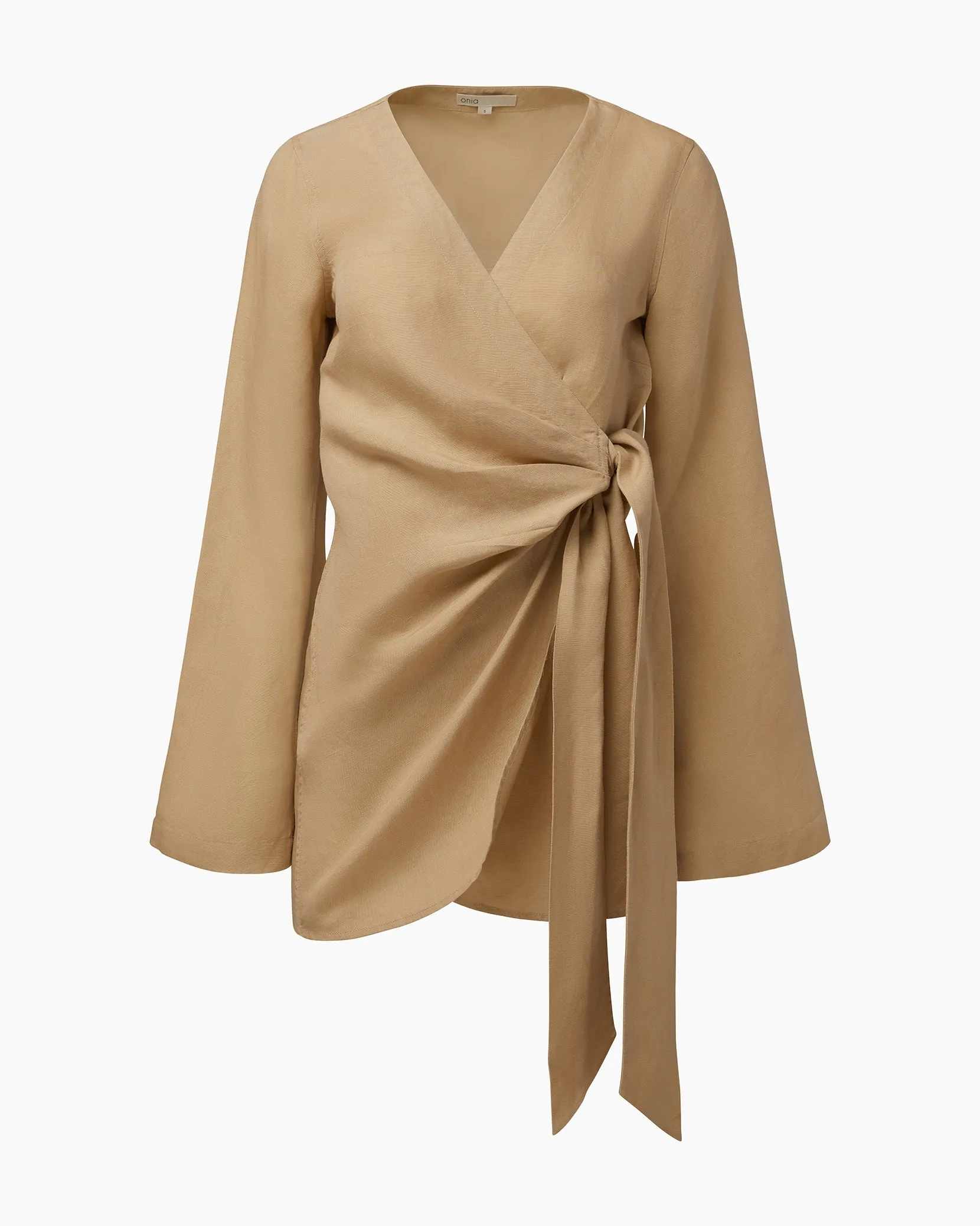 Air Linen Wrap Dress sold by Onia product image thumbnail 2