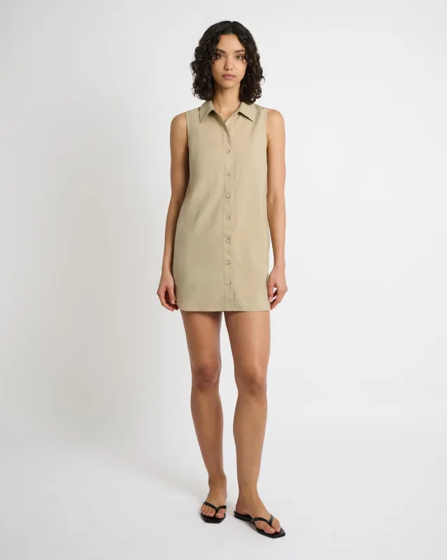 Air Linen Sleeveless Shirtdress sold by Onia