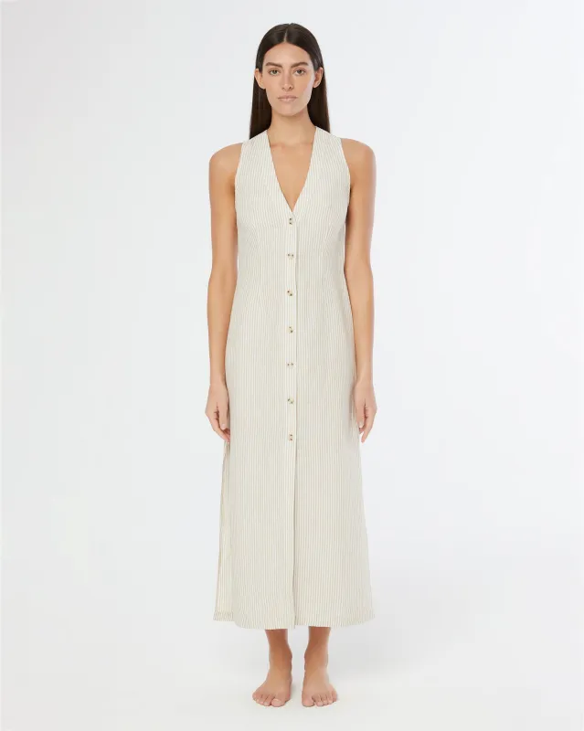 Air Linen Button Down Maxi Dress sold by Onia