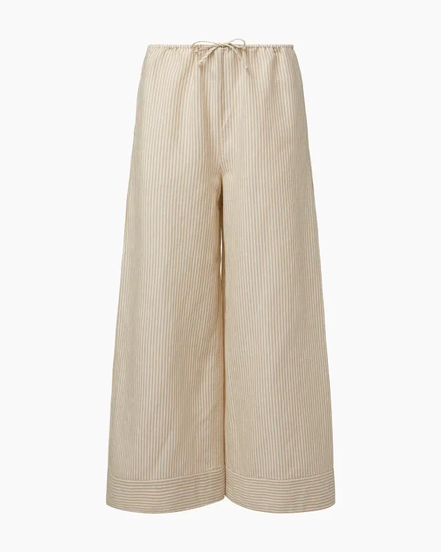 Air Linen Wide Leg Drawstring Pant sold by Onia
