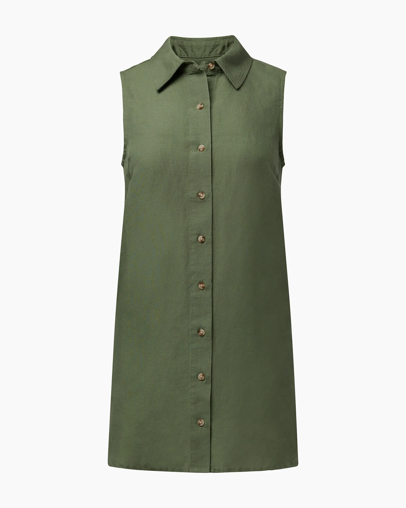 Air Linen Sleeveless Shirtdress sold by Onia product image thumbnail 2