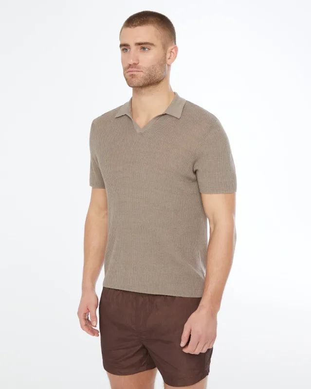 Johnny Collar Ribbed Polo made by Onia