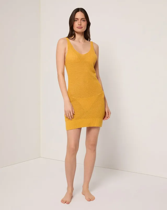 Linen Knit V-neck Mini Dress sold by Onia