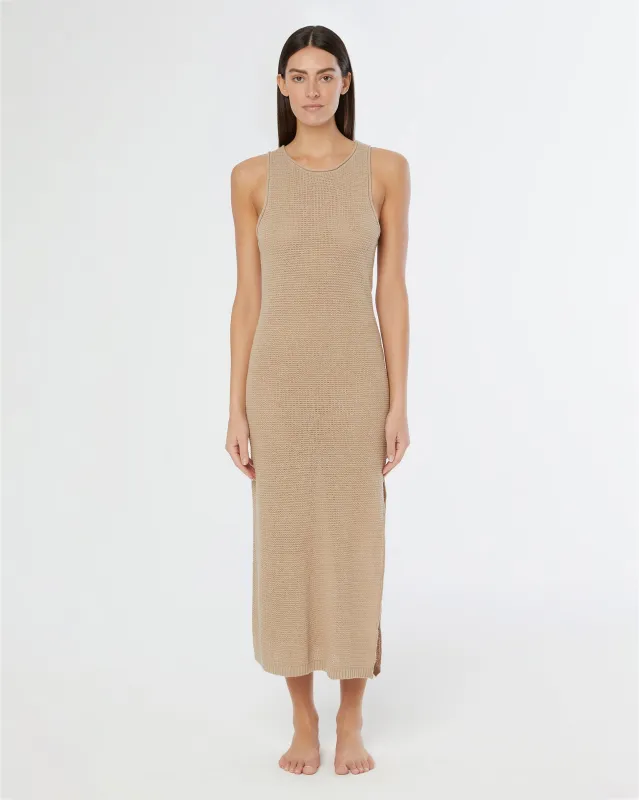 Linen Knit Scoop Back Maxi Dress sold by Onia