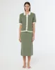 Linen Knit Low Rise Midi Skirt sold by Onia