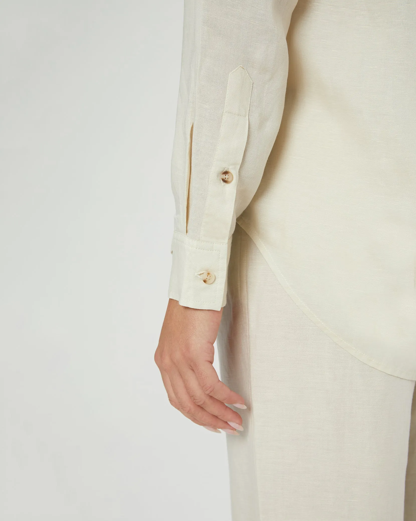 Air Linen Classic Oversized Button Down Shirt sold by Onia product image thumbnail 4