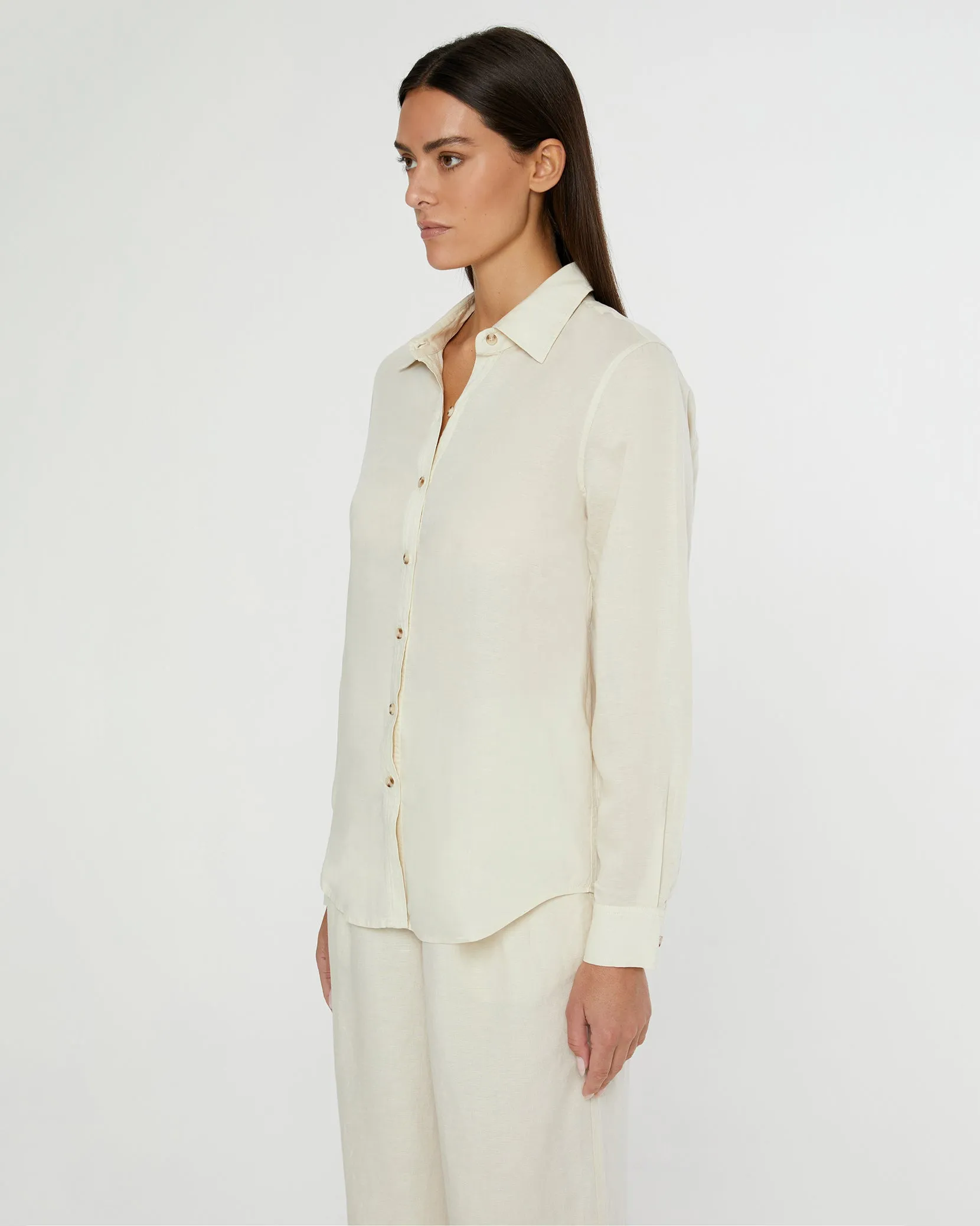 Air Linen Classic Oversized Button Down Shirt sold by Onia product image thumbnail 3