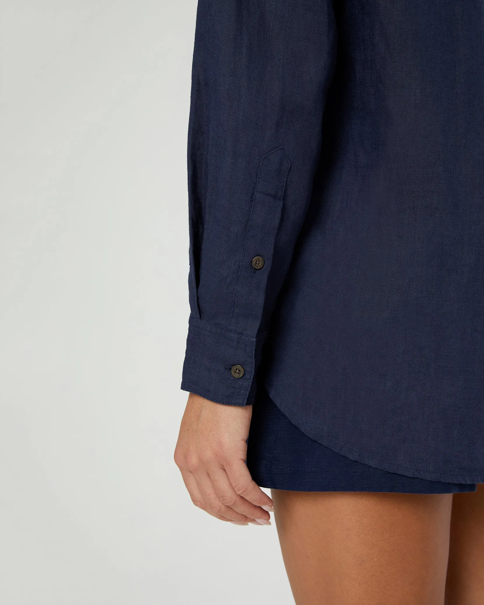 Air Linen Classic Oversized Button Down Shirt sold by Onia product image thumbnail 4