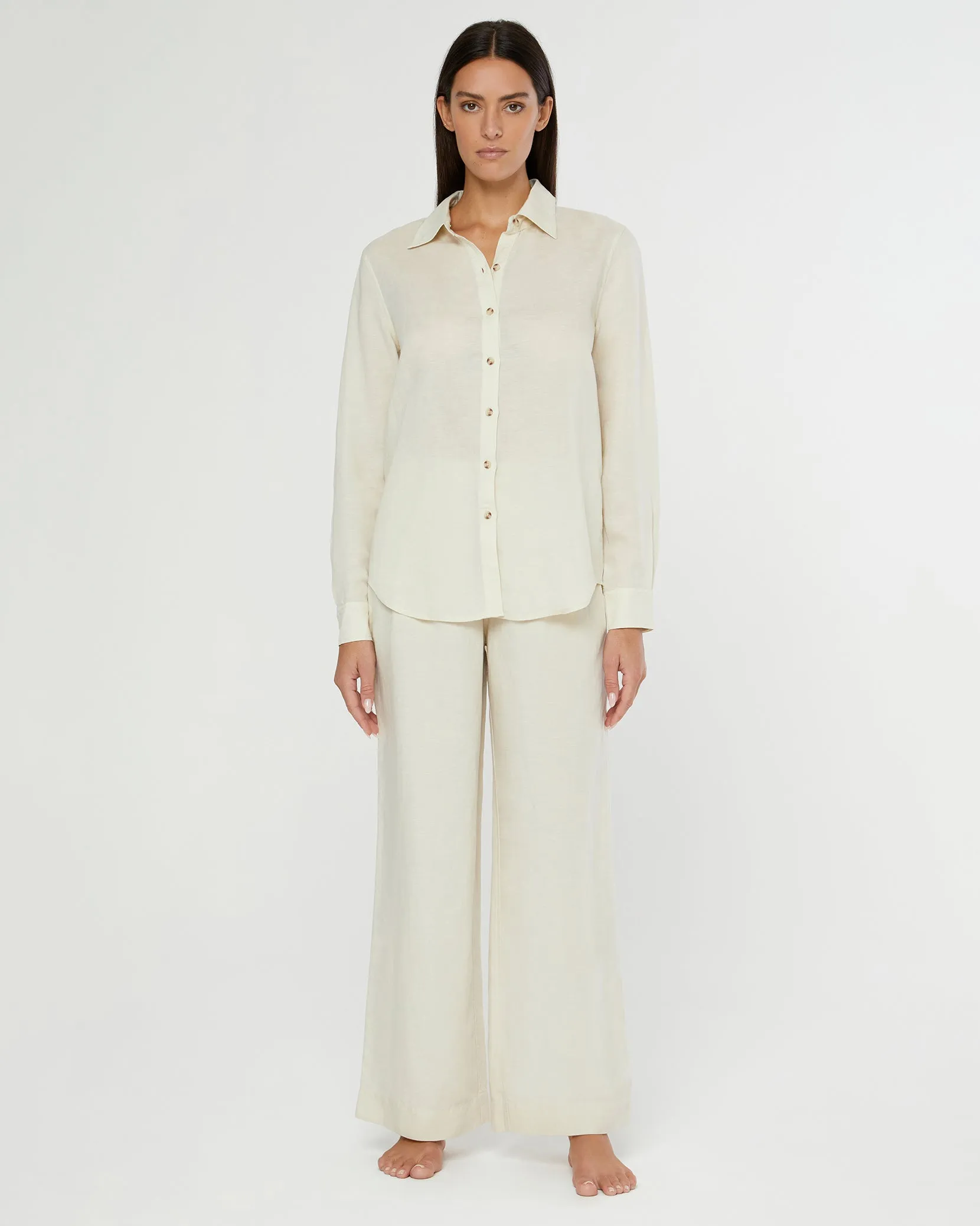 Air Linen Pleated Trouser sold by Onia product image thumbnail 3