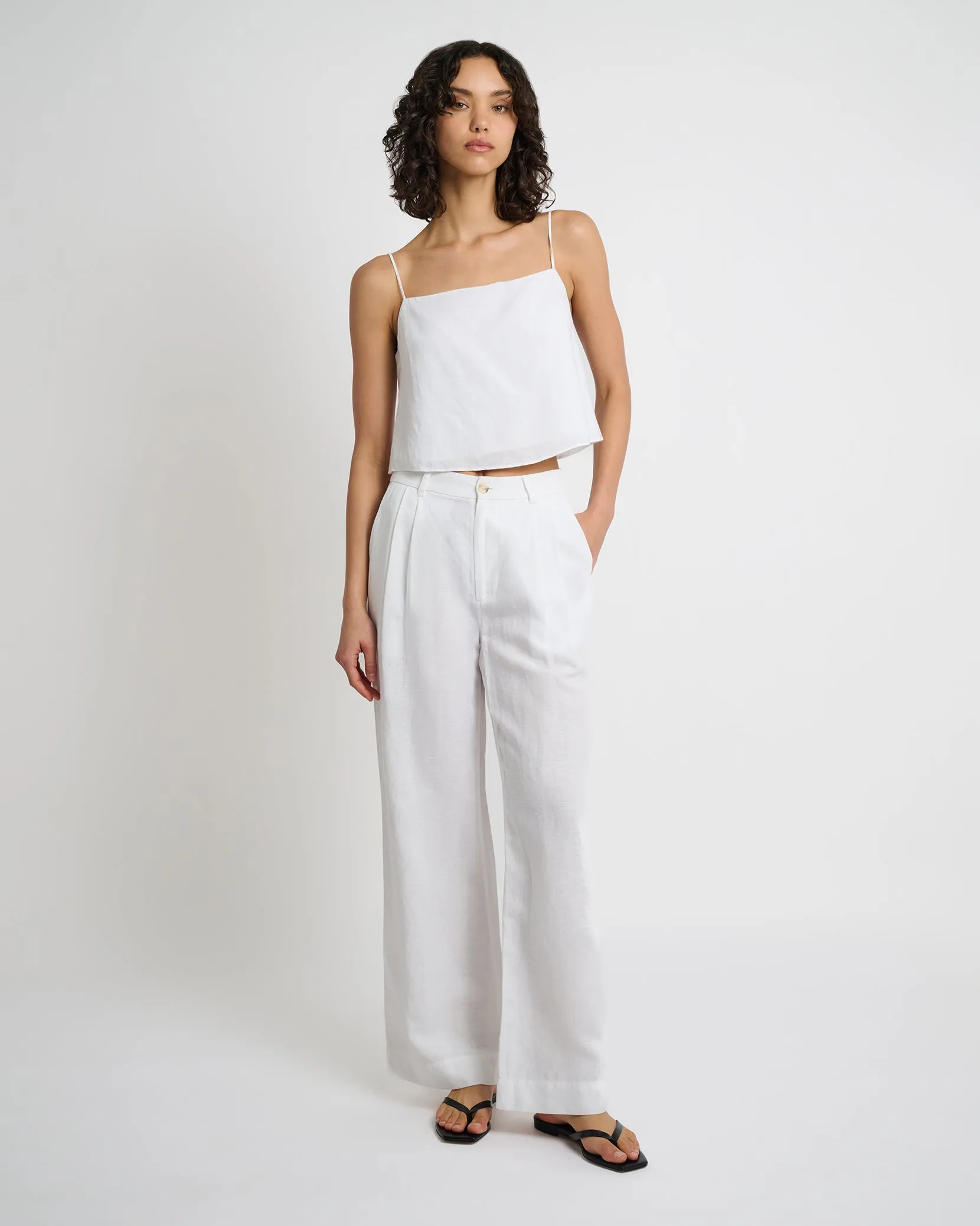 Air Linen Pleated Trouser sold by Onia product image thumbnail 3