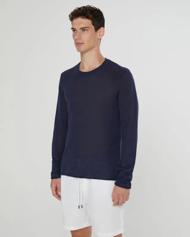 Kevin Crewneck Linen Sweater sold by Onia