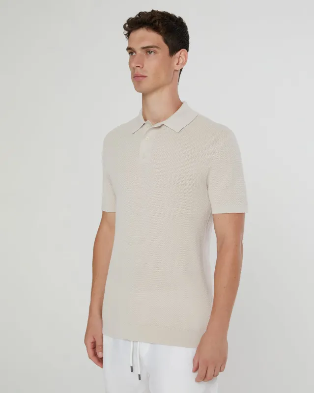 Cotton Textured Knit Polo sold by Onia