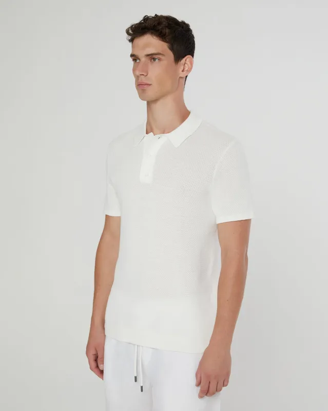 Cotton Textured Knit Polo sold by Onia