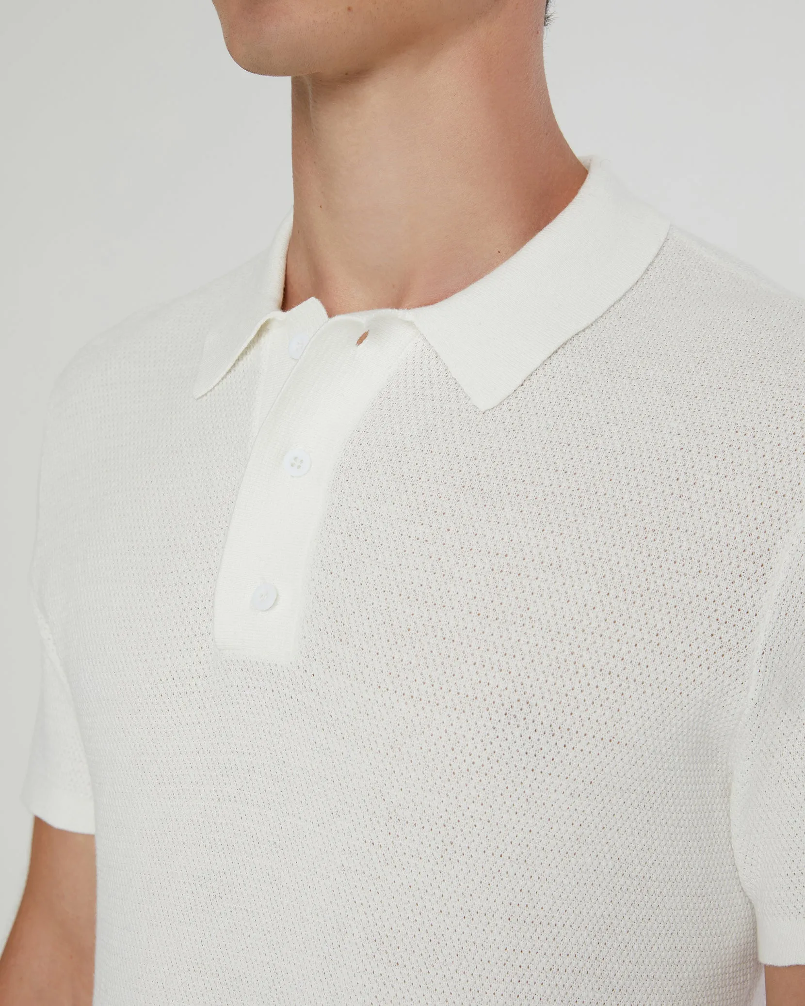 Cotton Textured Knit Polo sold by Onia product image thumbnail 4