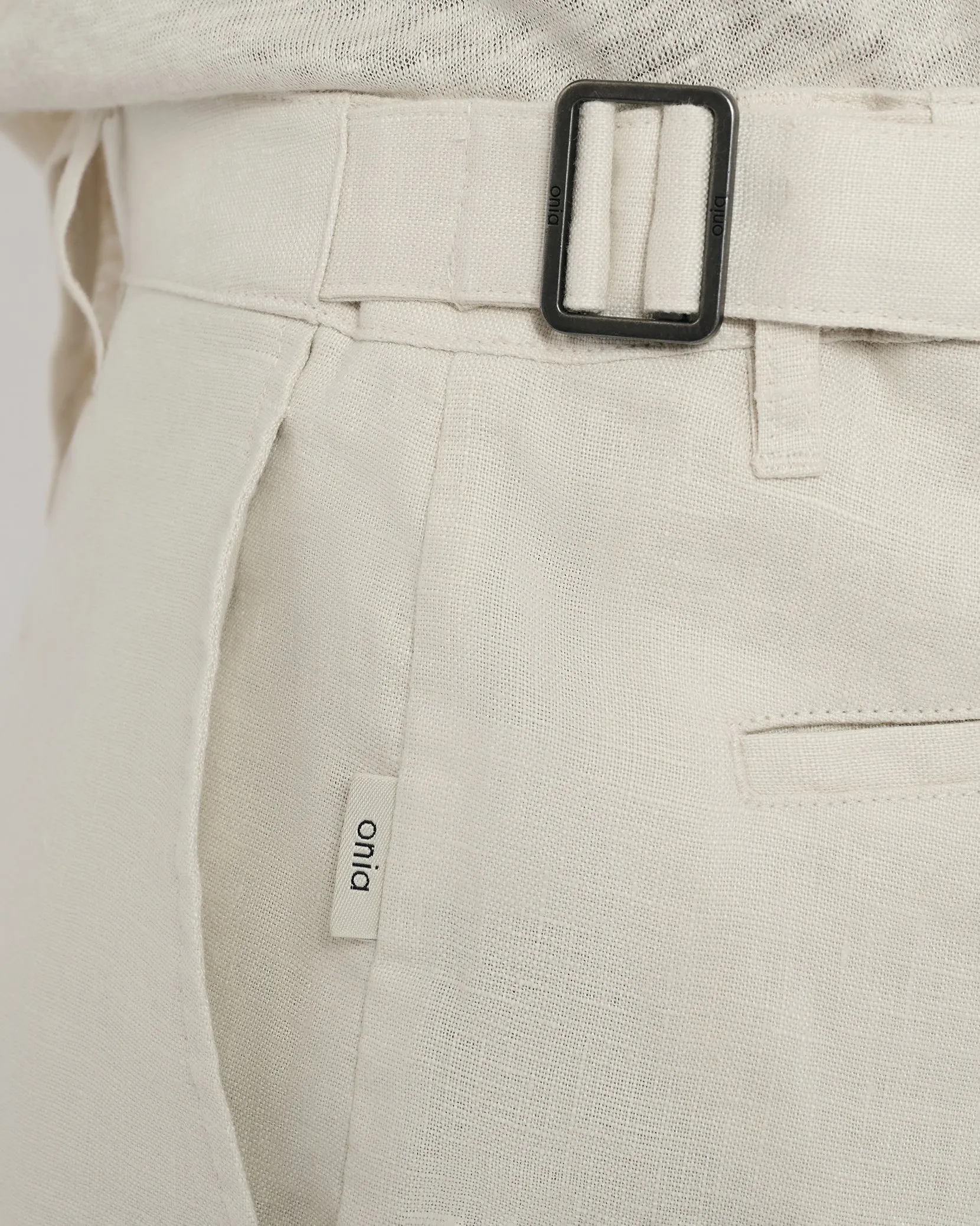 Linen Fixed-Waist Short sold by Onia product image thumbnail 4