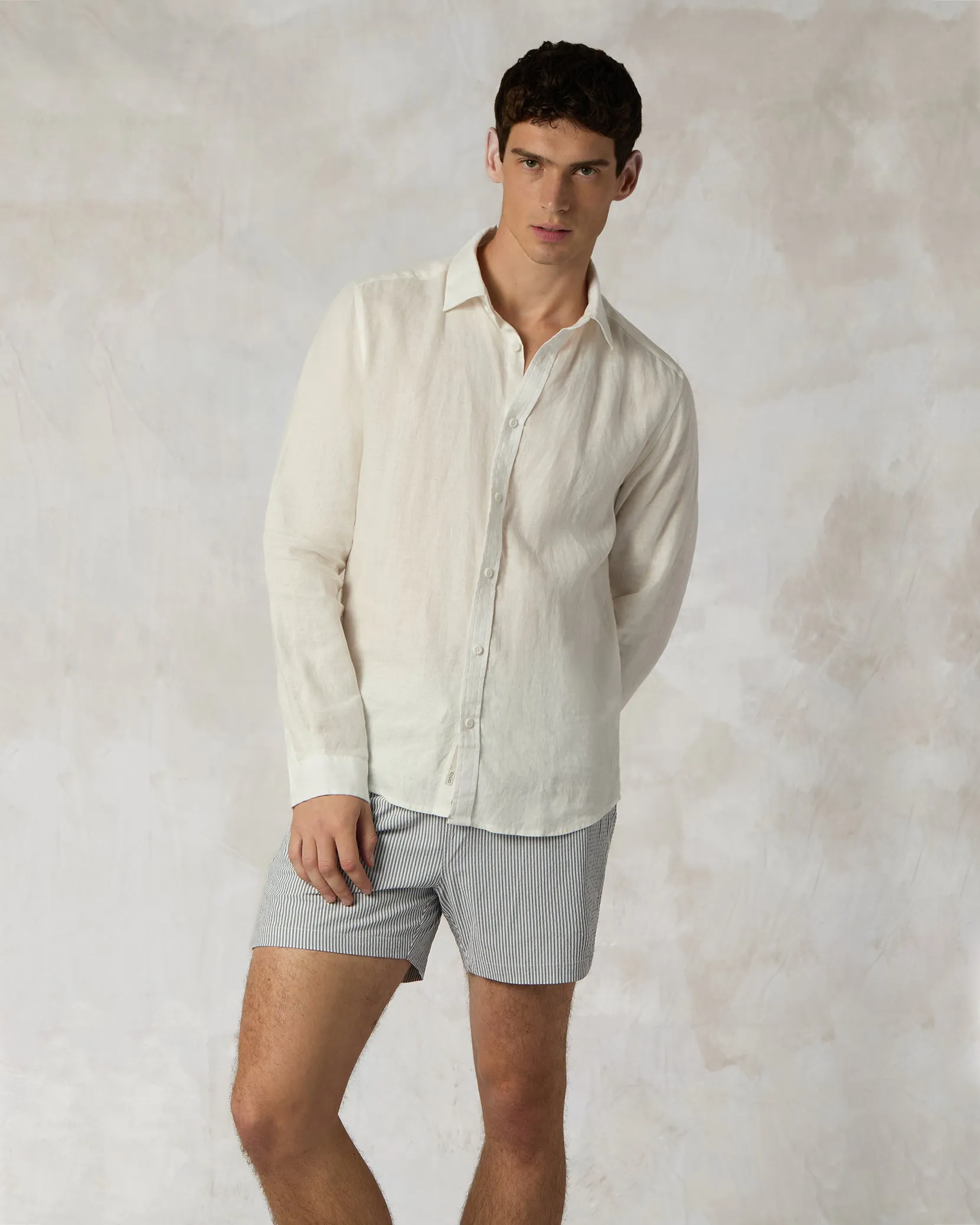 Linen Slim Fit Shirt sold by Onia product image thumbnail 3