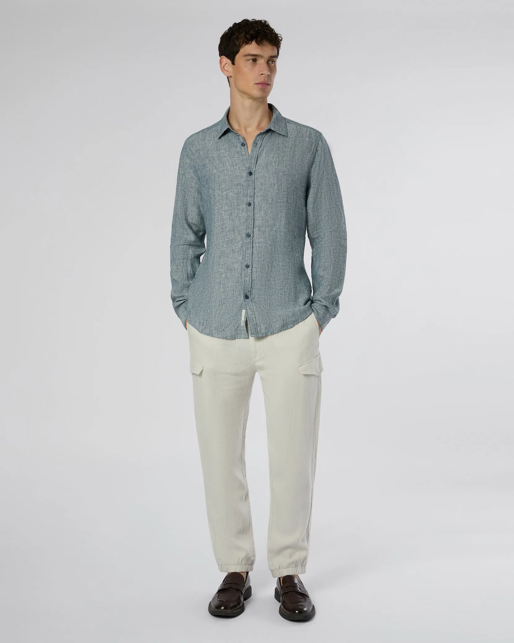 Linen Slim Fit Shirt sold by Onia product image thumbnail 3