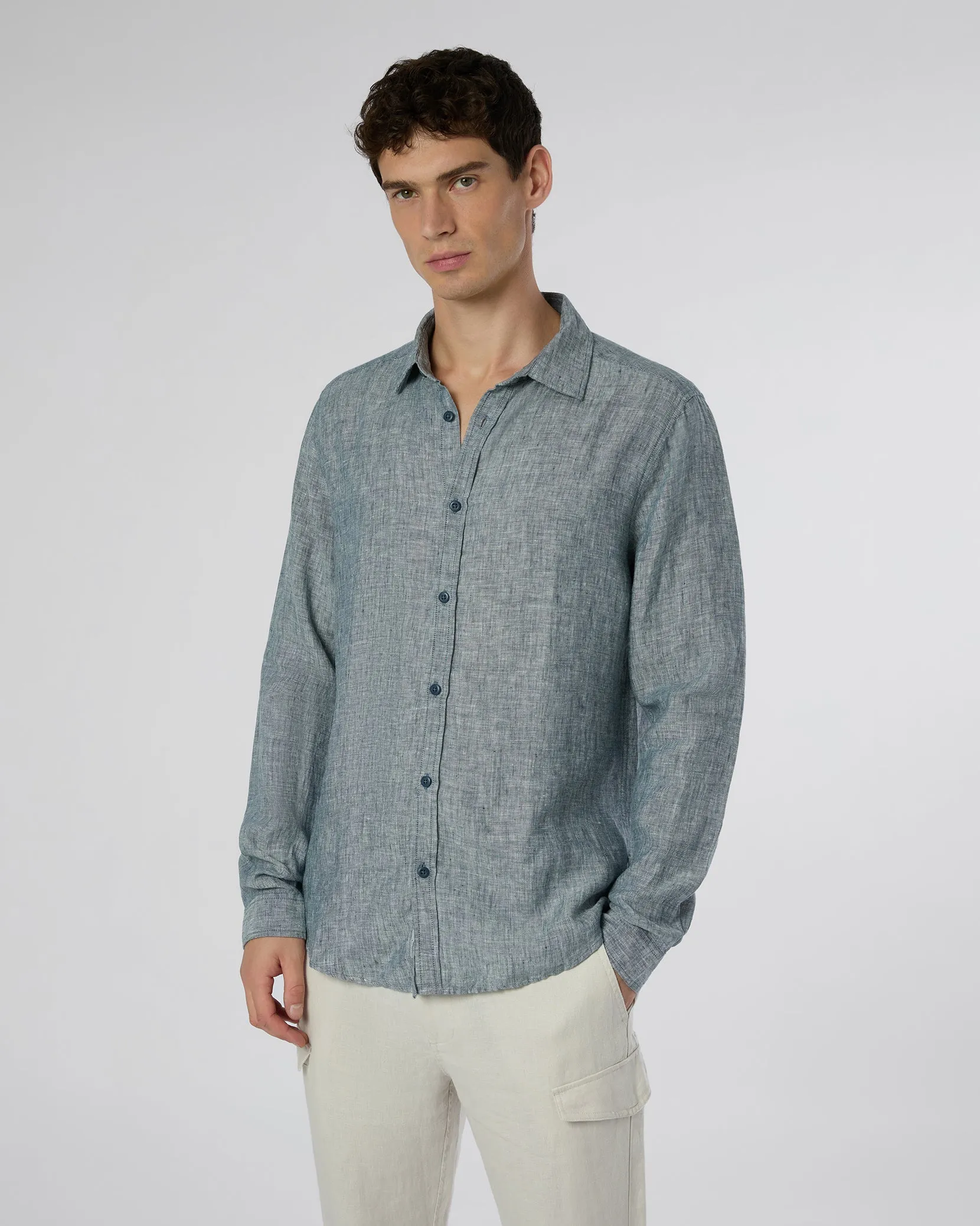 Linen Slim Fit Shirt sold by Onia