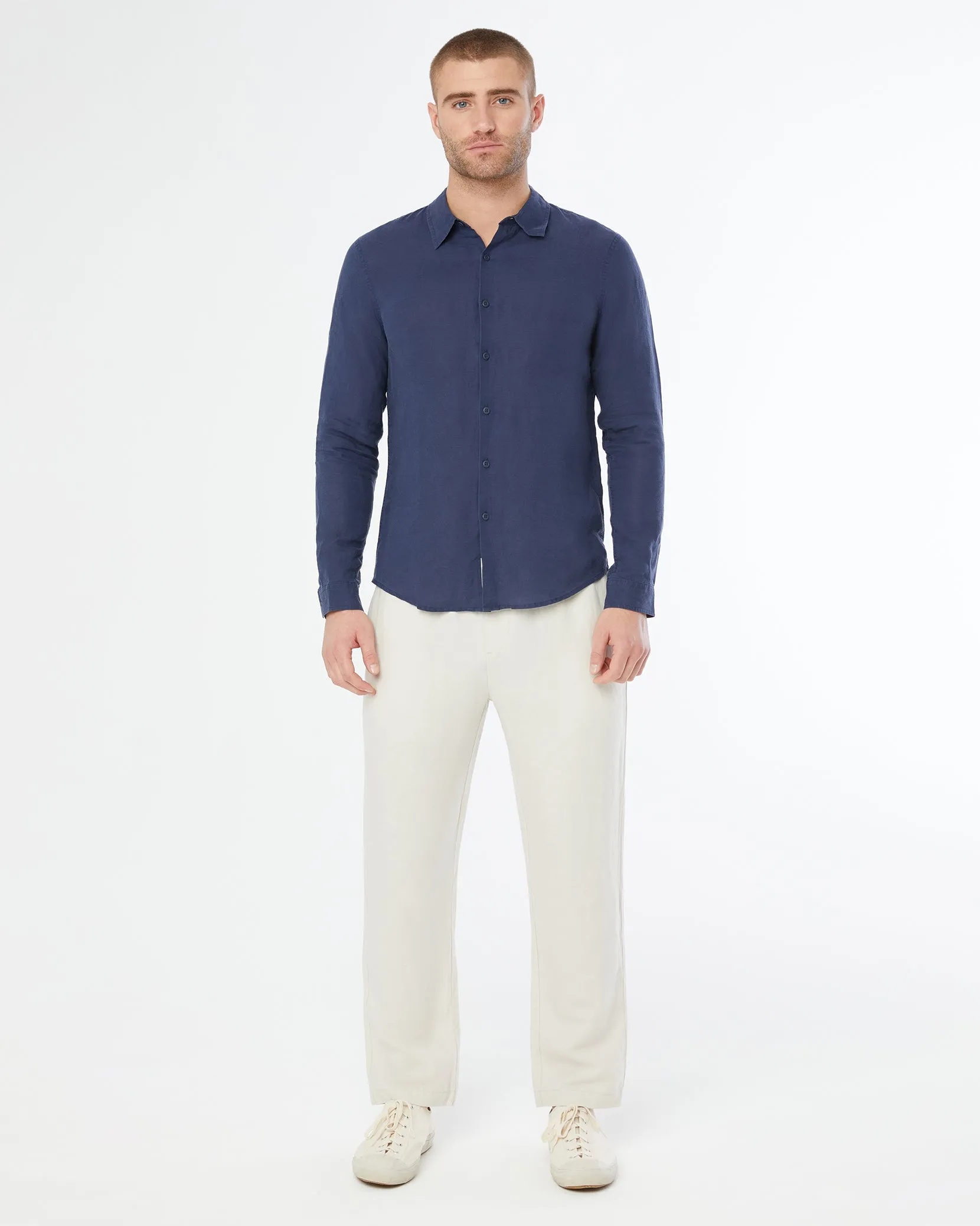 Air Linen Long Sleeve Shirt sold by Onia product image thumbnail 3