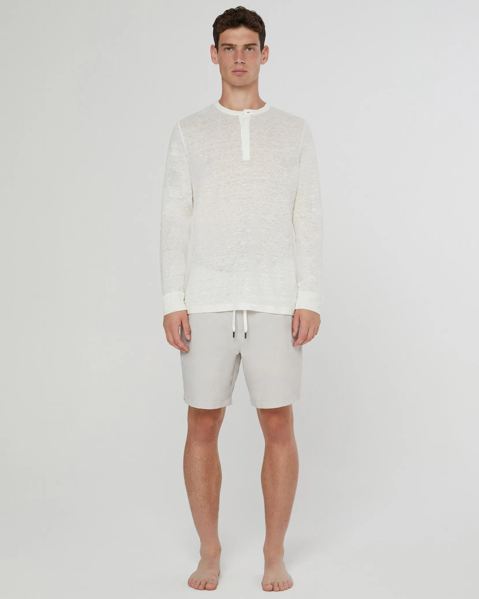 Long Sleeve Linen Henley sold by Onia product image thumbnail 3