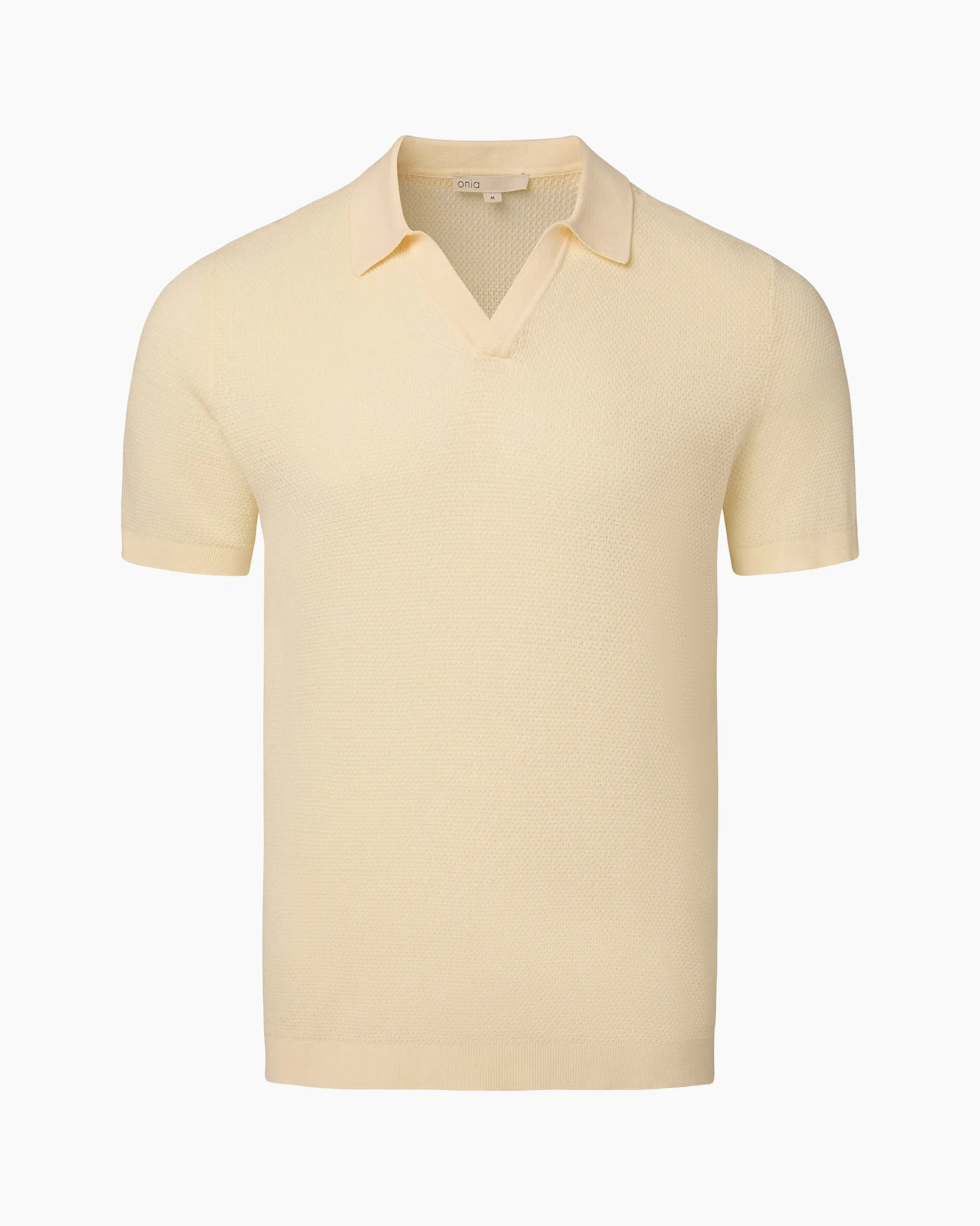 Cotton Textured Johnny Collar Polo sold by Onia product image thumbnail 2