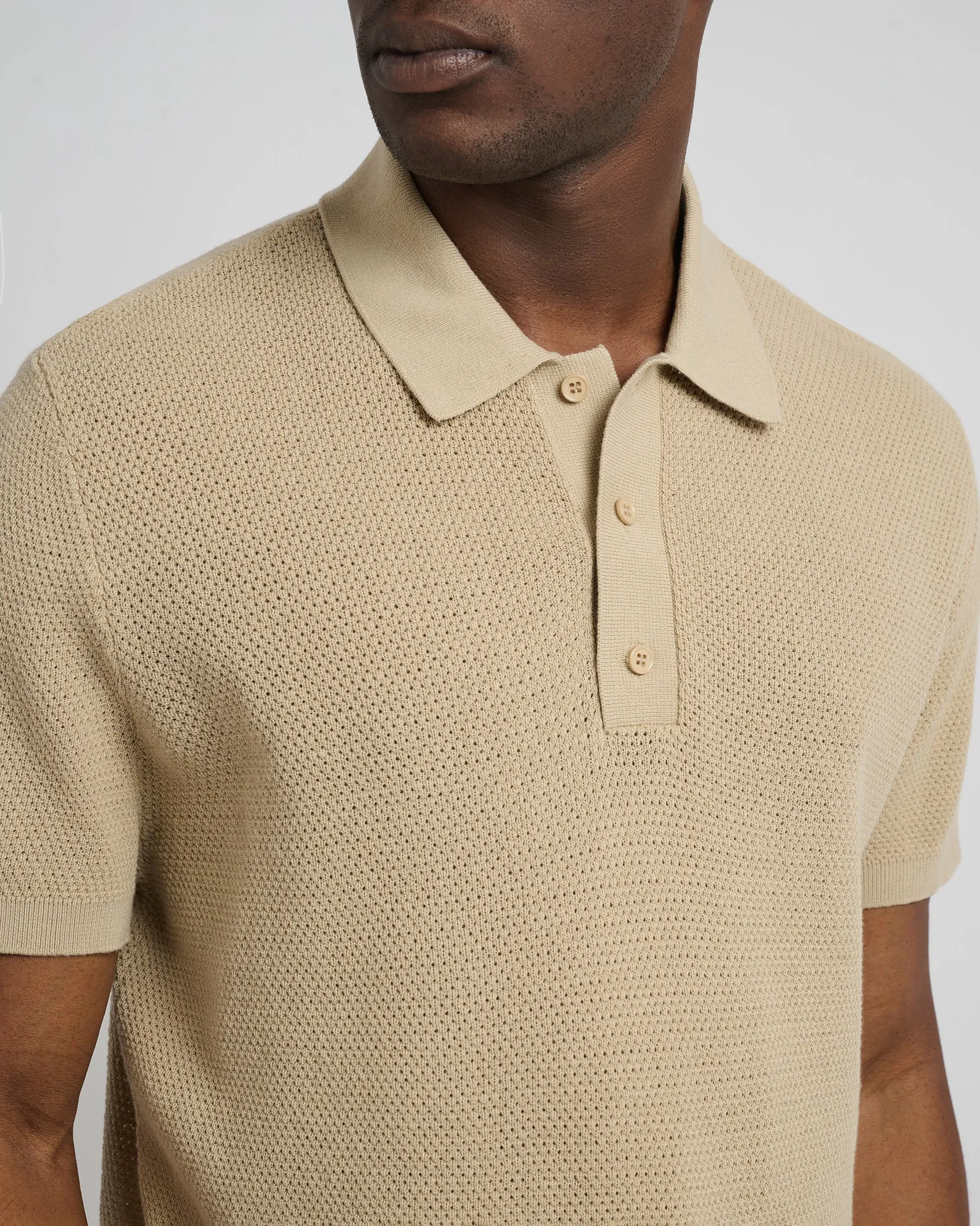 Cotton Textured Knit Polo sold by Onia product image thumbnail 4