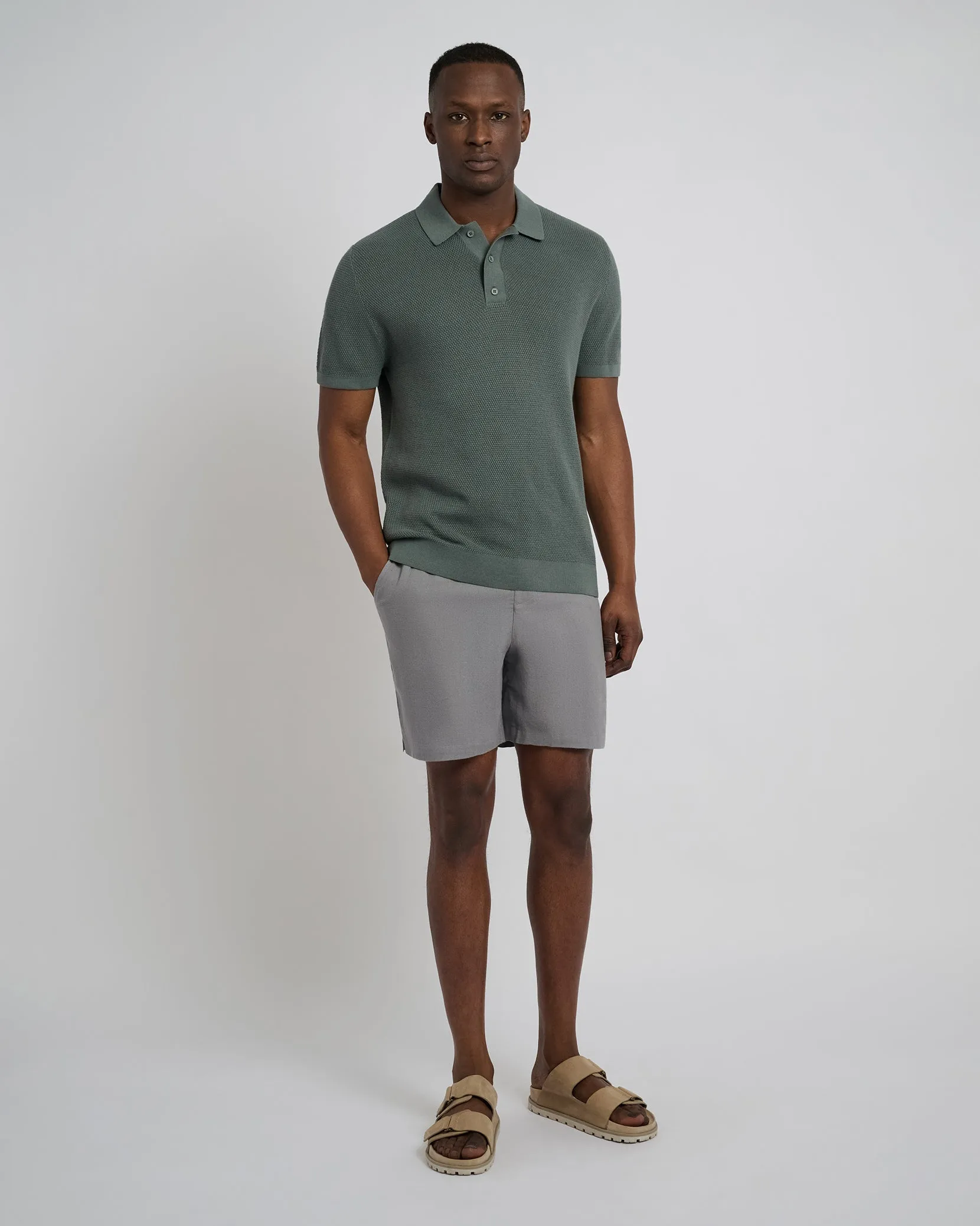 Cotton Textured Knit Polo sold by Onia product image thumbnail 3