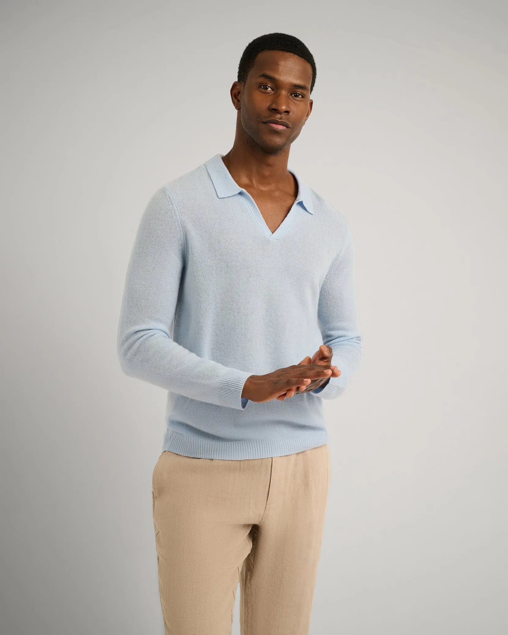 Featherweight Cashmere Sweater Polo sold by Onia