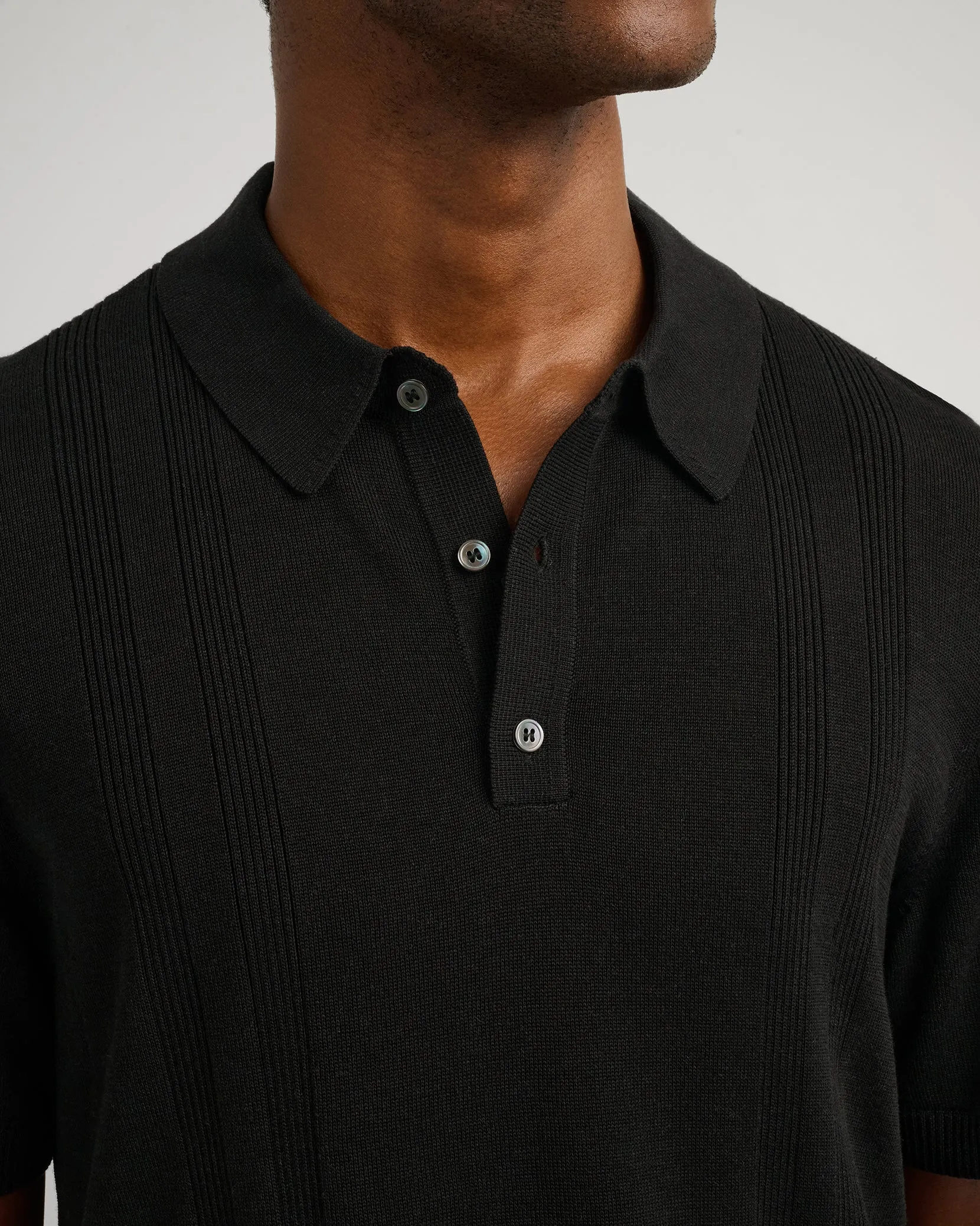 Silk Ribbed Knit Polo sold by Onia product image thumbnail 4
