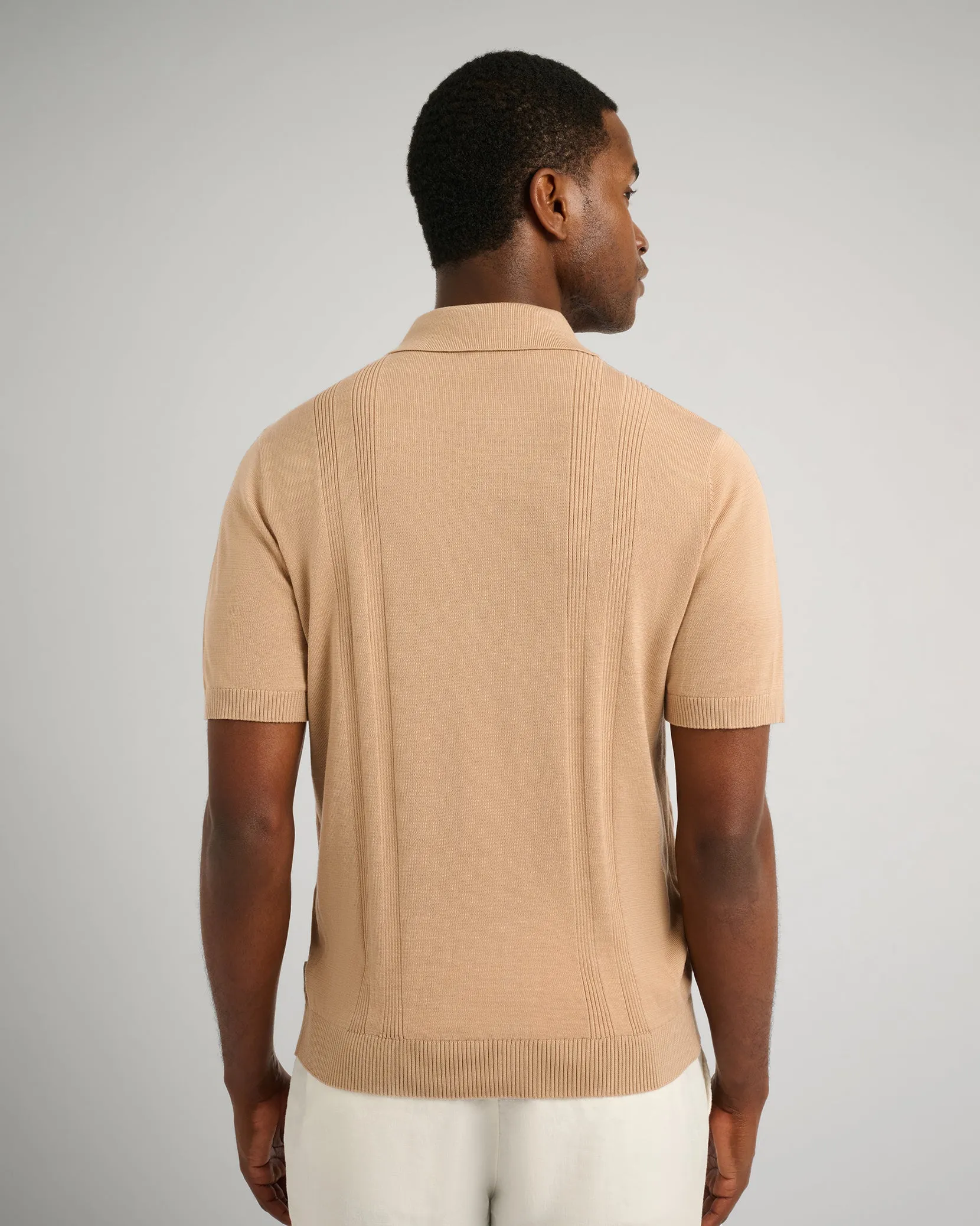 Silk Ribbed Knit Polo sold by Onia product image thumbnail 5