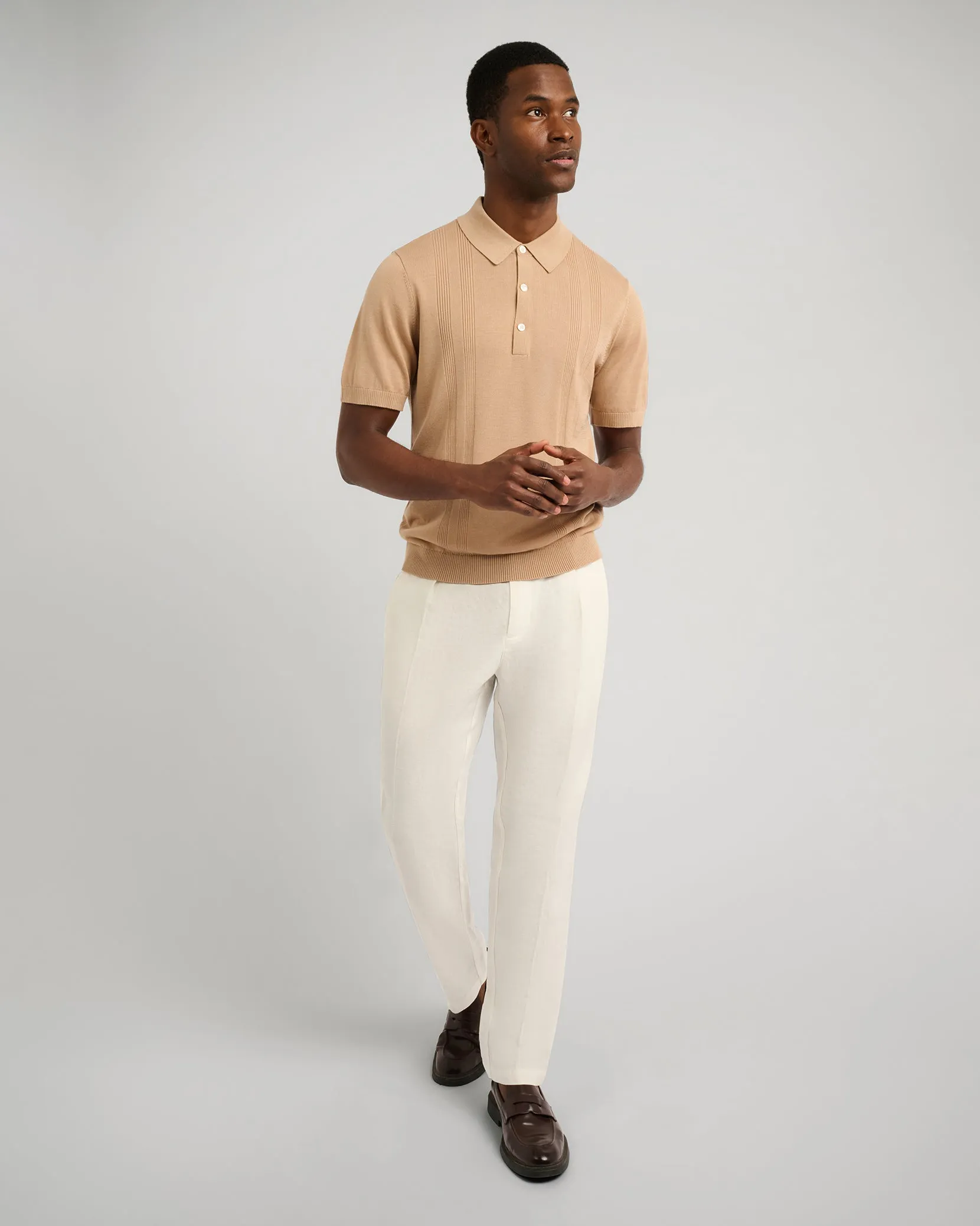 Silk Ribbed Knit Polo sold by Onia product image thumbnail 3