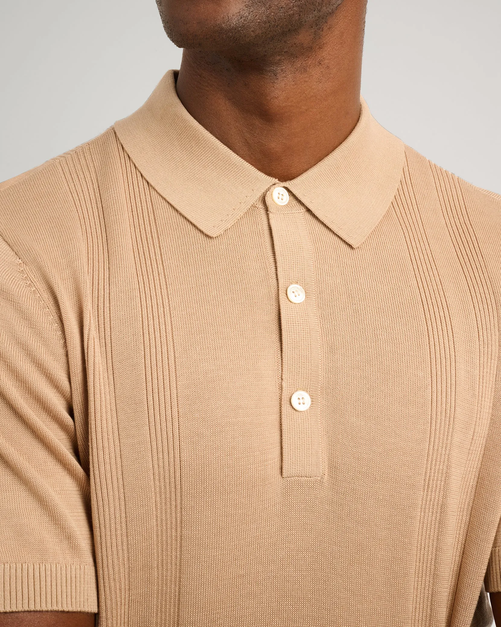 Silk Ribbed Knit Polo sold by Onia product image thumbnail 4