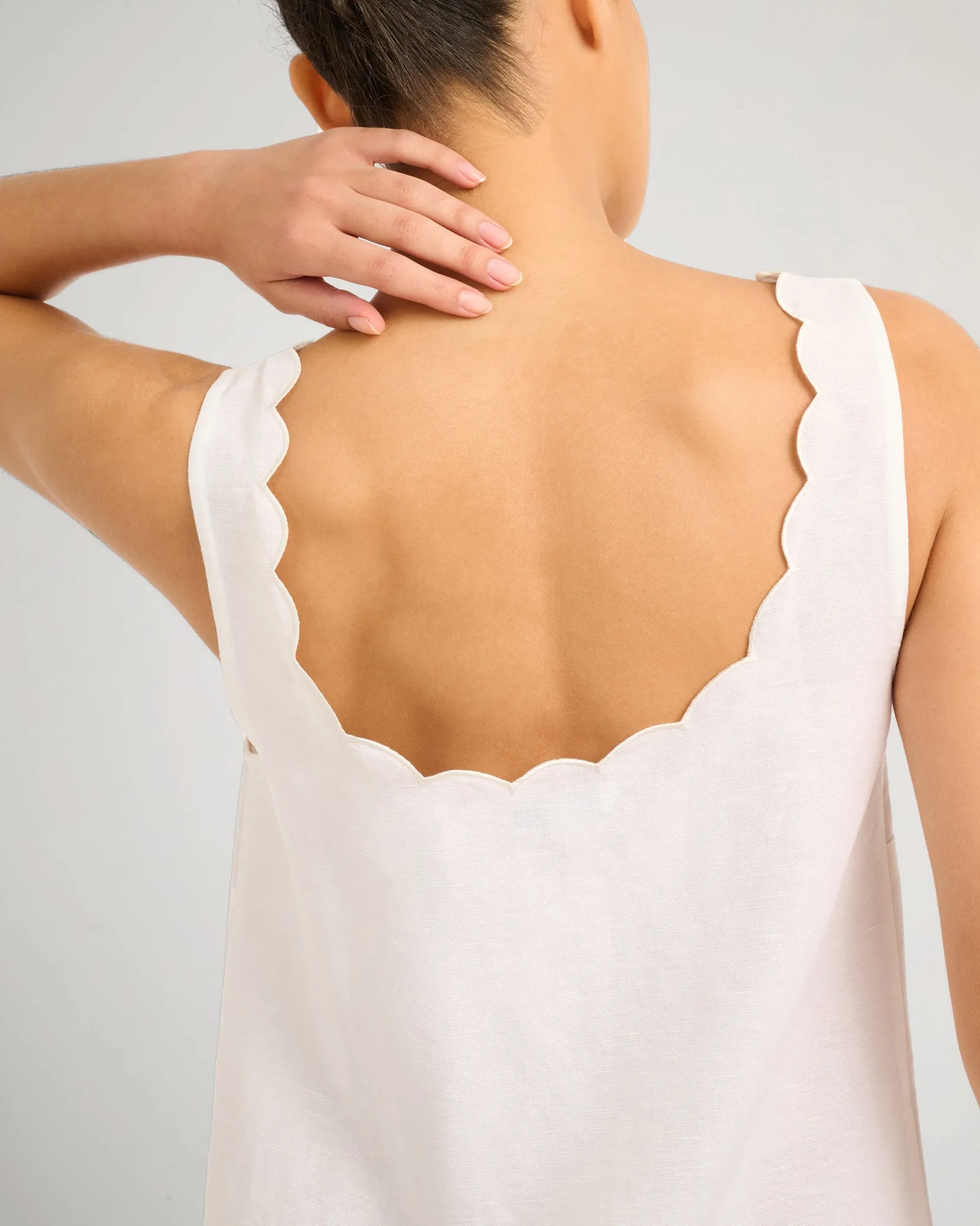 Air Linen Scallop Shift Dress sold by Onia product image thumbnail 5