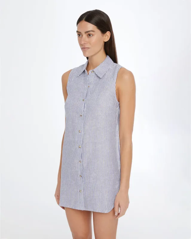 Air Linen Sleeveless Shirtdress sold by Onia