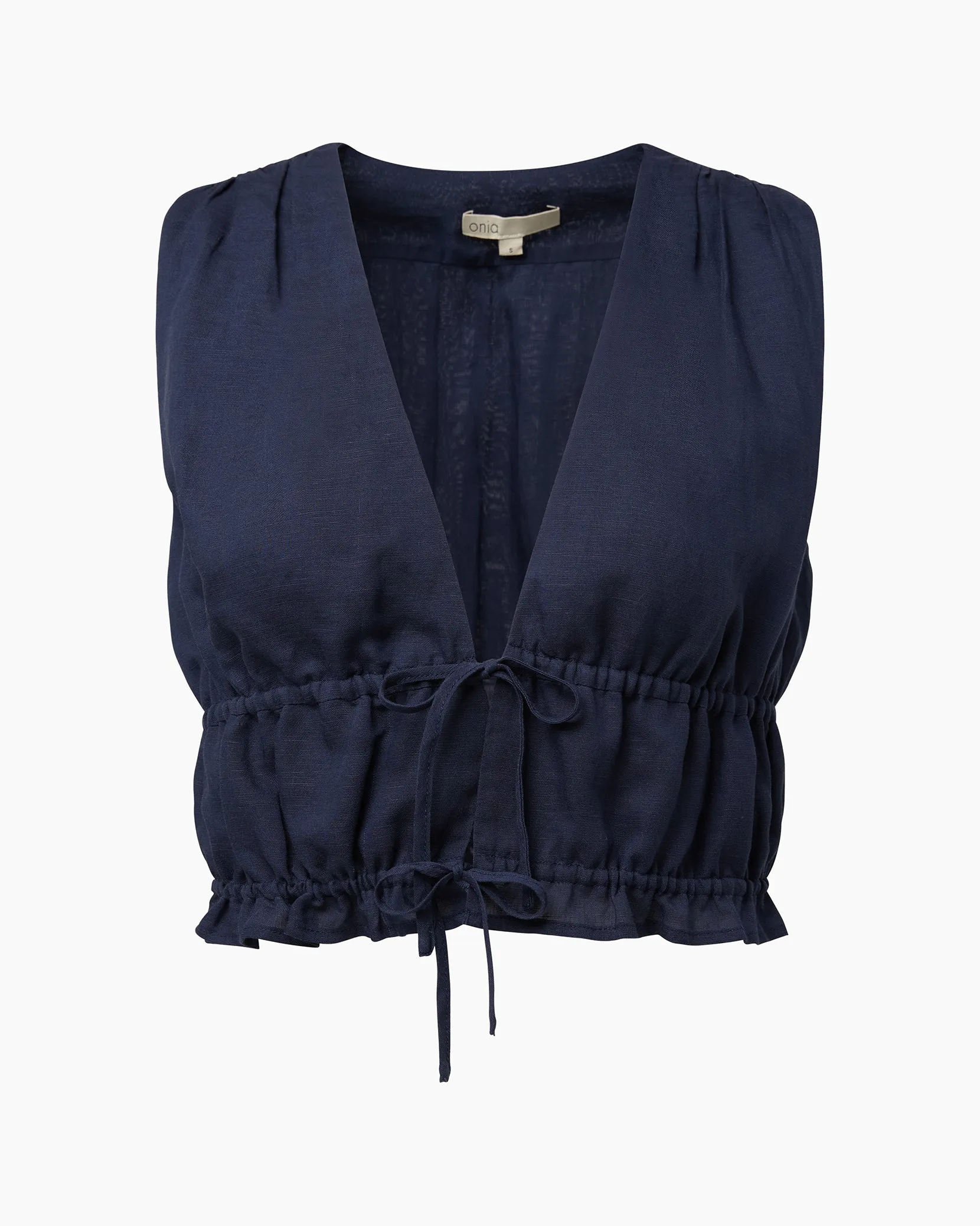 Air Linen Tie Front Top sold by Onia product image thumbnail 2