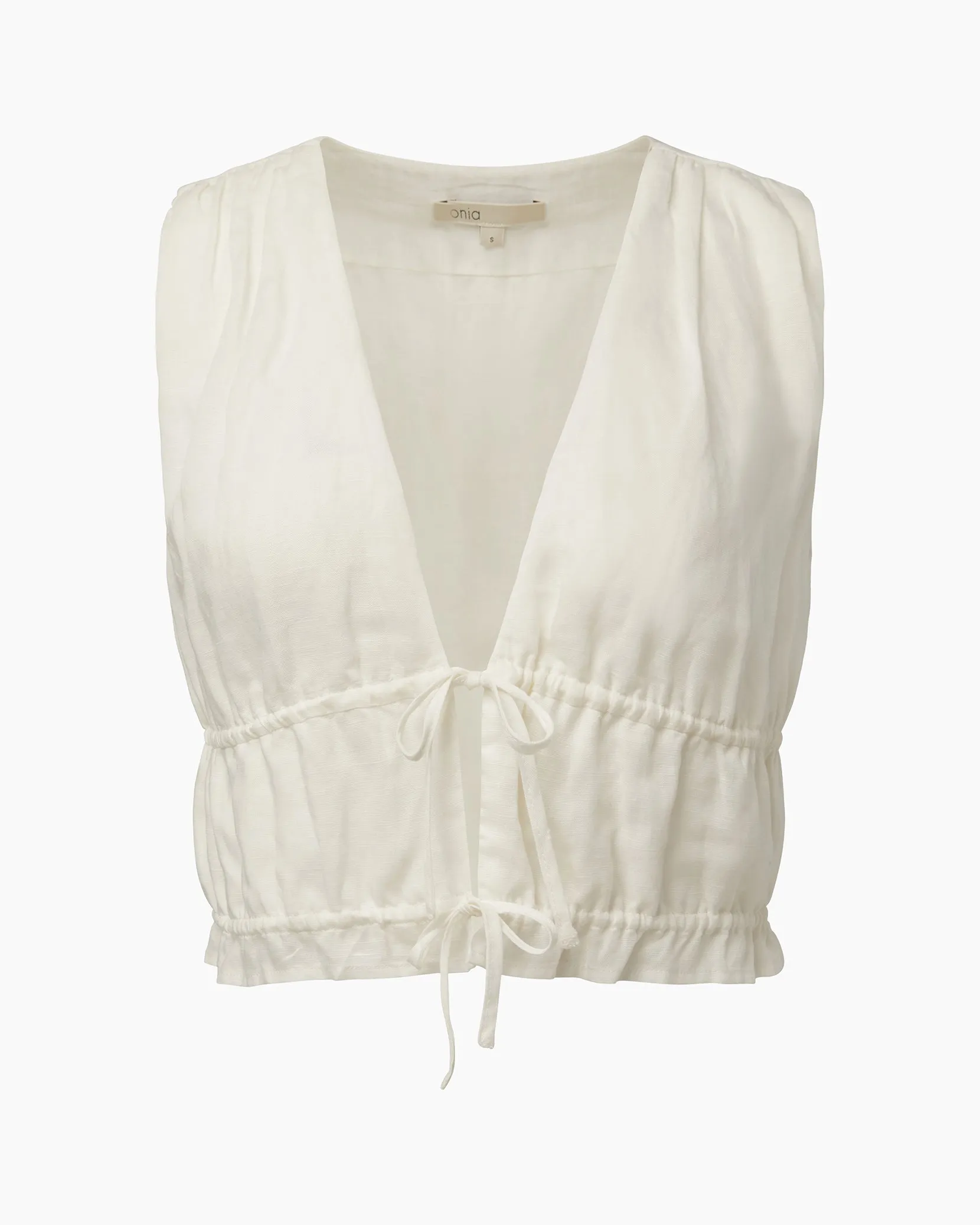 Air Linen Tie Front Top sold by Onia product image thumbnail 2