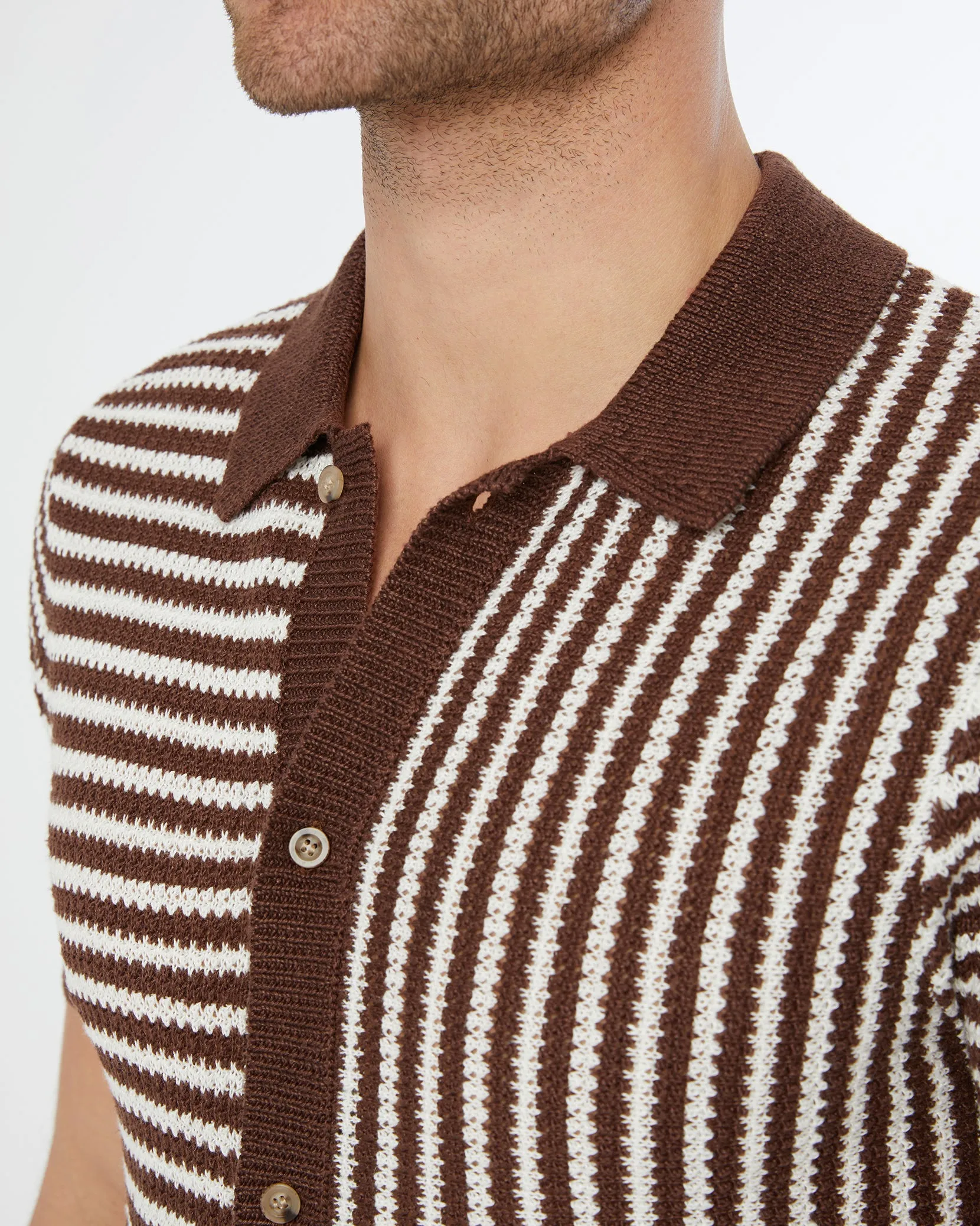 Linen Short Sleeve Button Up Sweater sold by Onia product image thumbnail 4