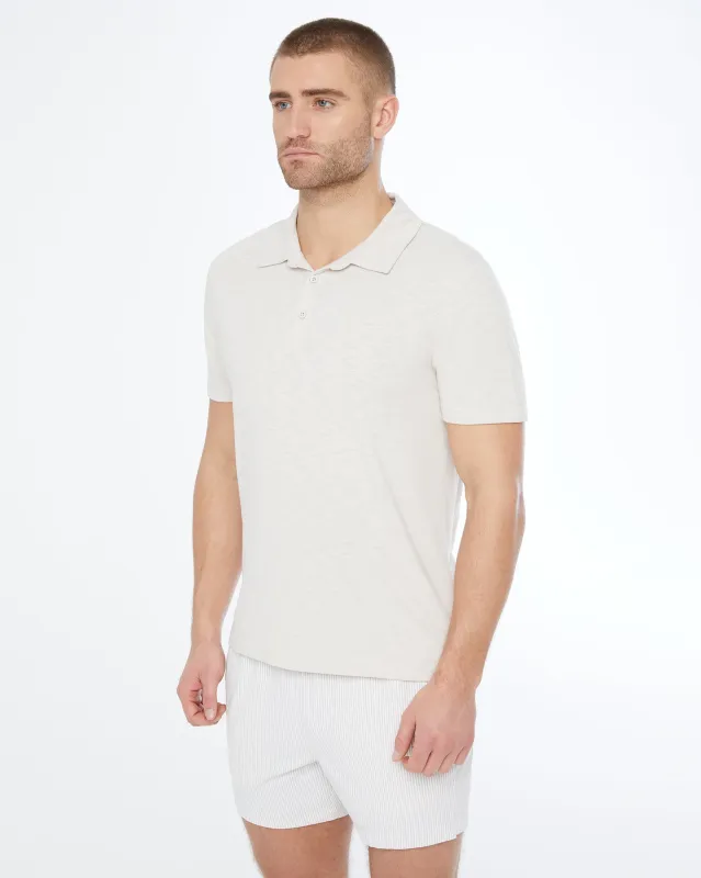Slub Short Sleeve Polo sold by Onia
