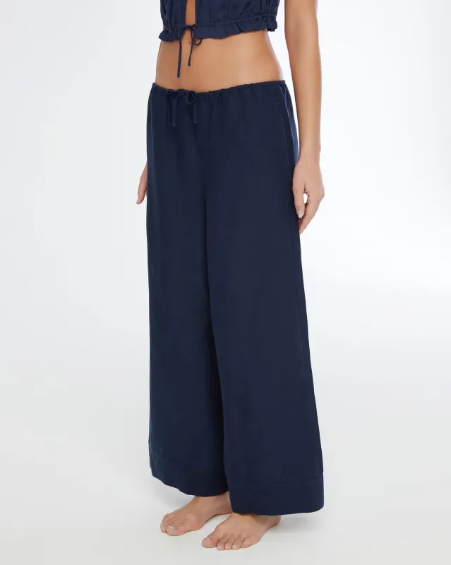 Air Linen Wide Leg Drawstring Pant sold by Onia