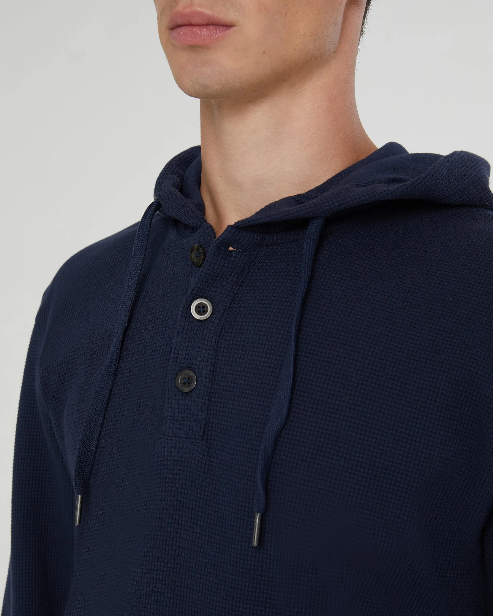 Waffle Half Button Hoodie sold by Onia product image thumbnail 5