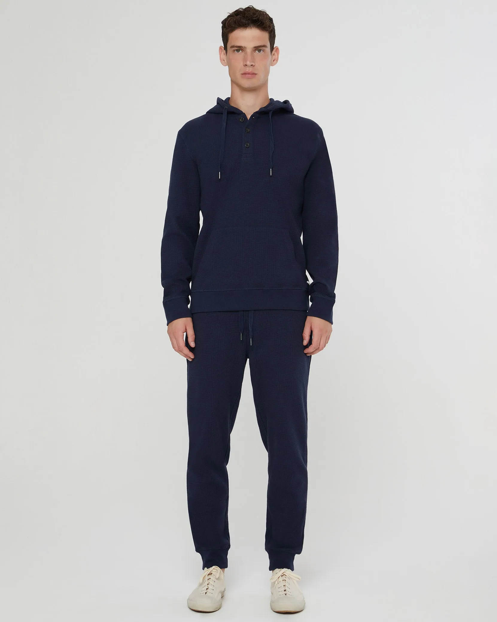 Waffle Half Button Hoodie sold by Onia product image thumbnail 2