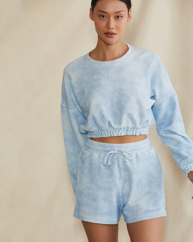 Tonal Terry Tie Dye Crew sold by Onia